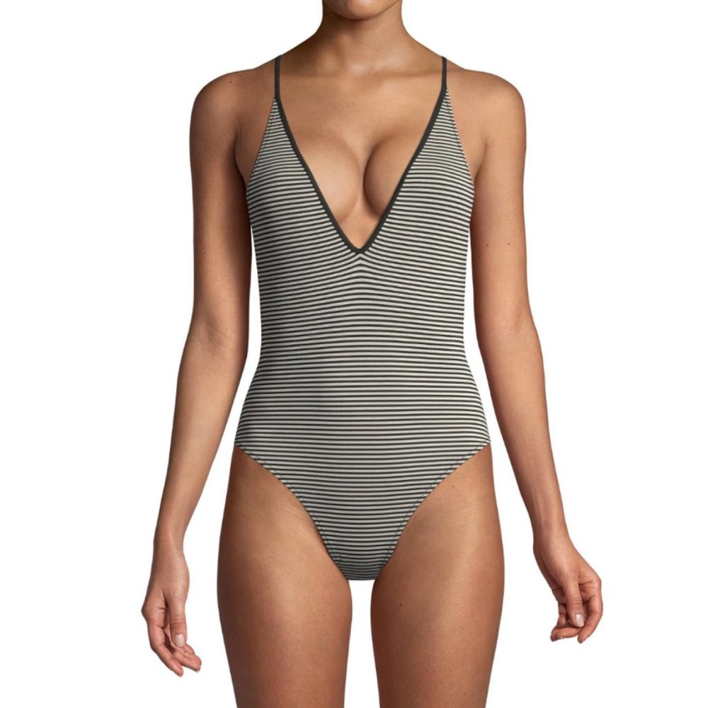 NWT MARYSIA B&W Stripe One Piece Swimsuit